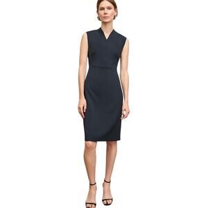 MM Lafleur Women's Aditi Sheath Dress WonderTex Dark Navy Blue 2X